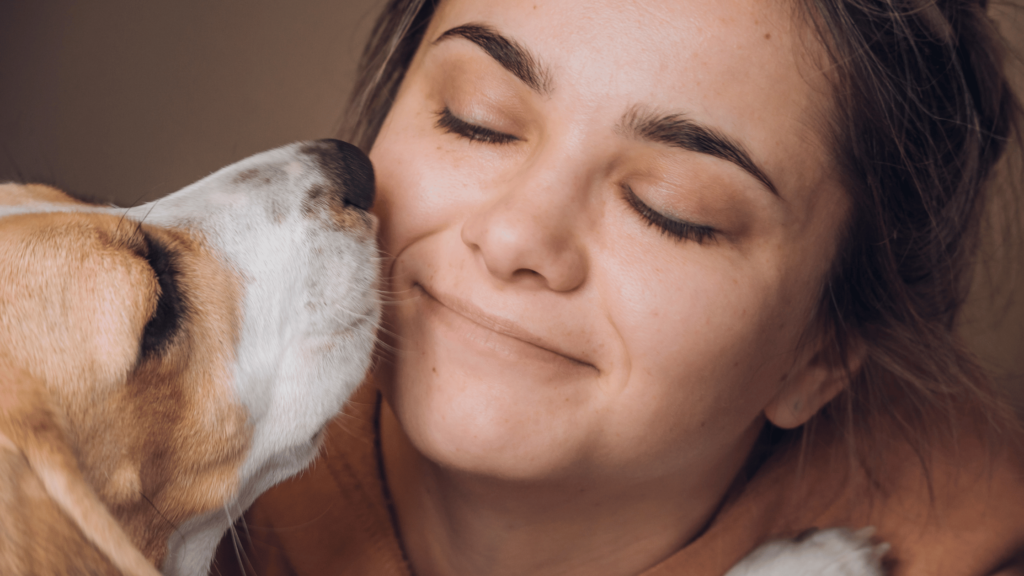 how to train my dog to give kisses